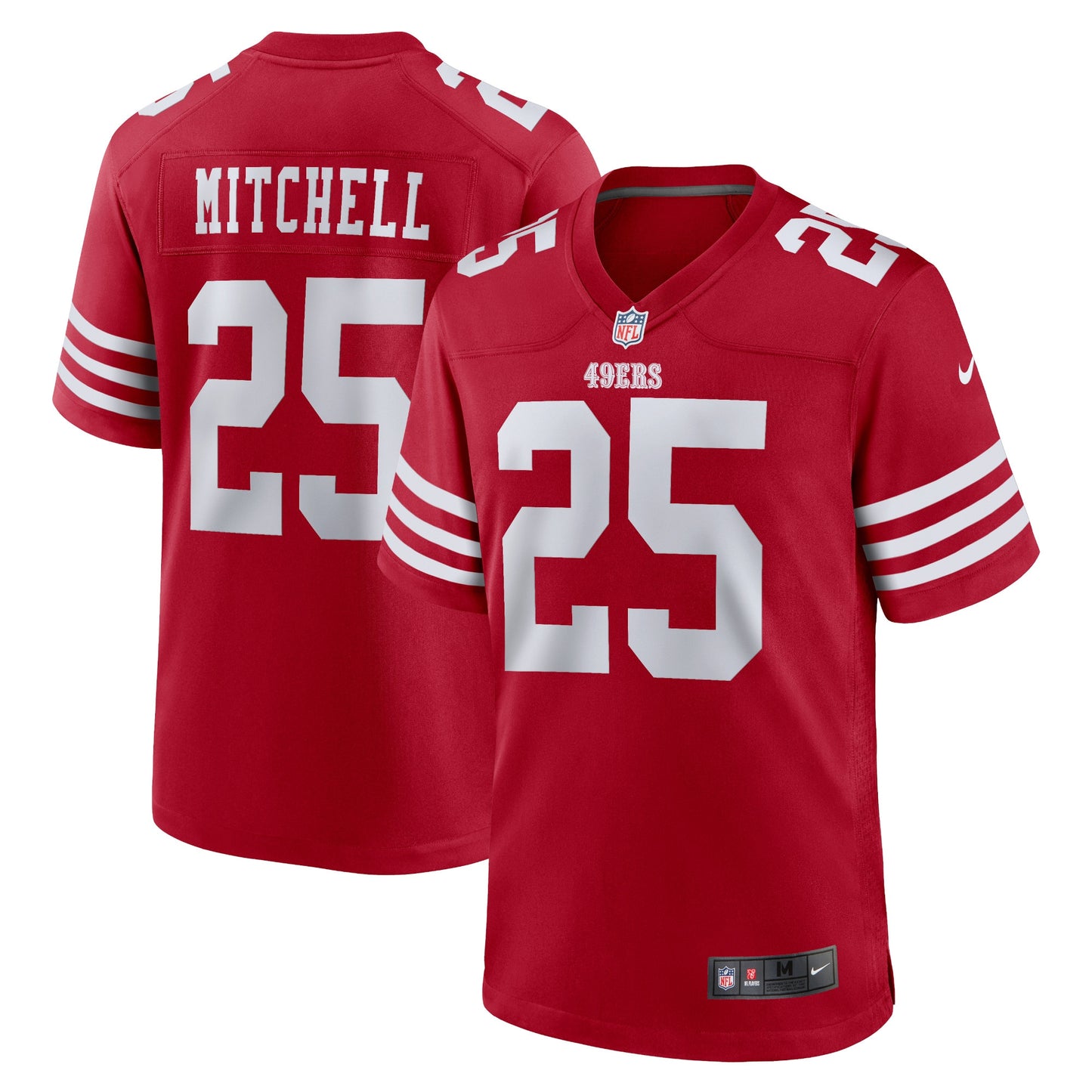 Elijah Mitchell San Francisco 49ers Nike Team Player Game Jersey - Scarlet