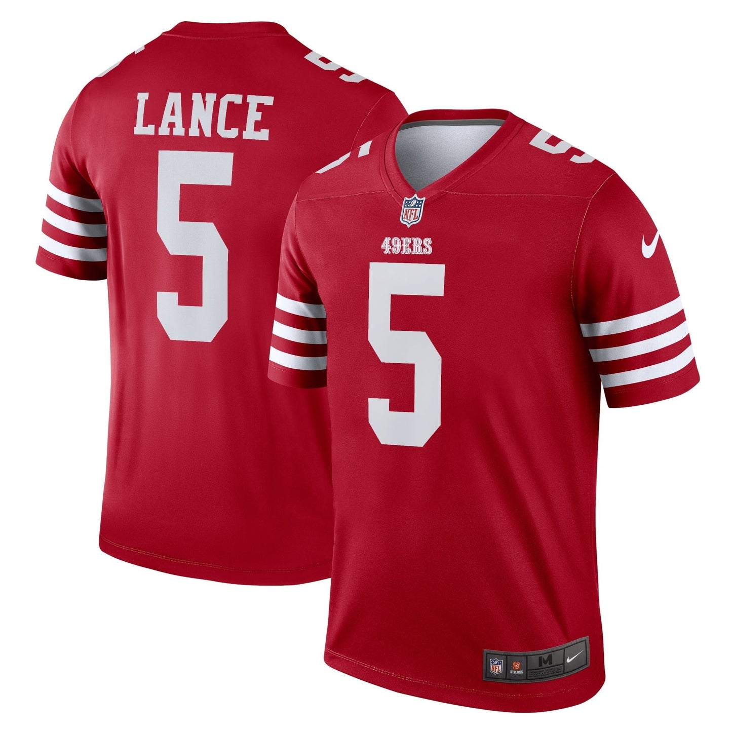 Men's Nike Trey Lance Scarlet San Francisco 49ers Legend Jersey