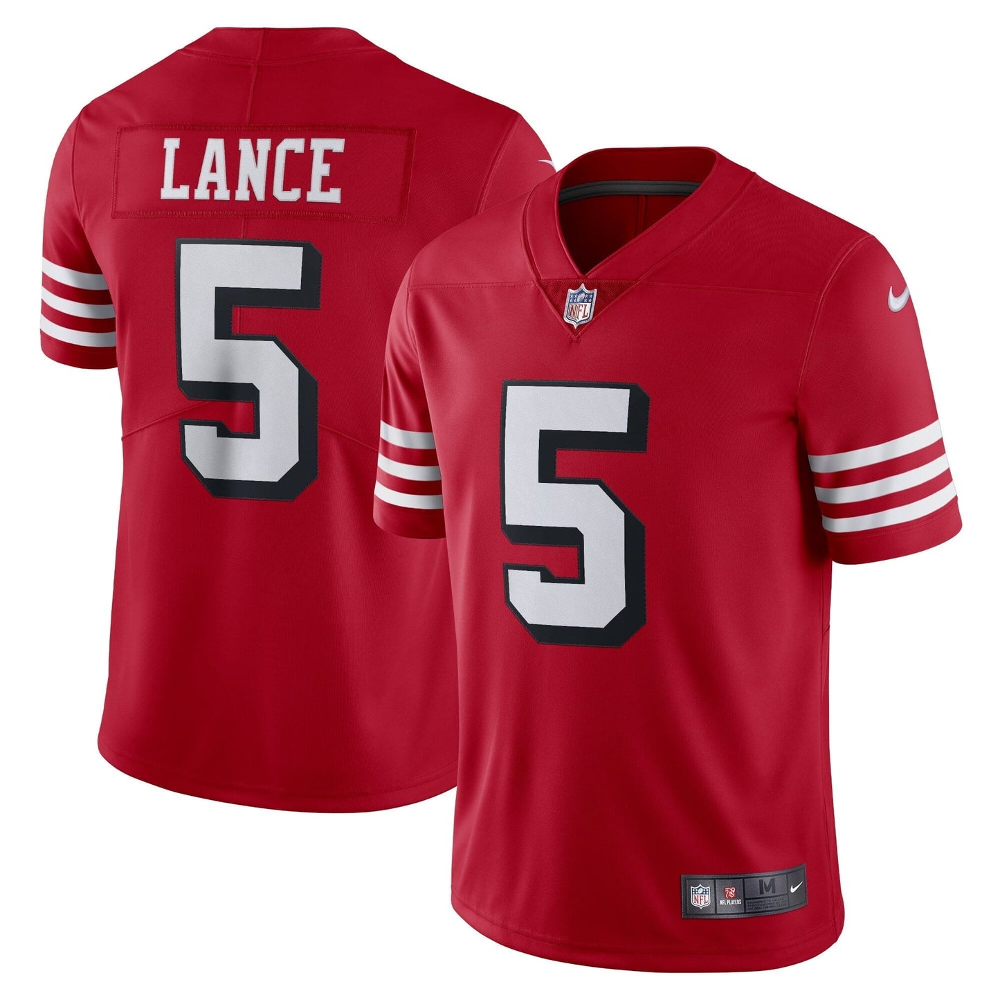 Men's Nike Trey Lance Scarlet San Francisco 49ers Alternate Vapor Limited Jersey