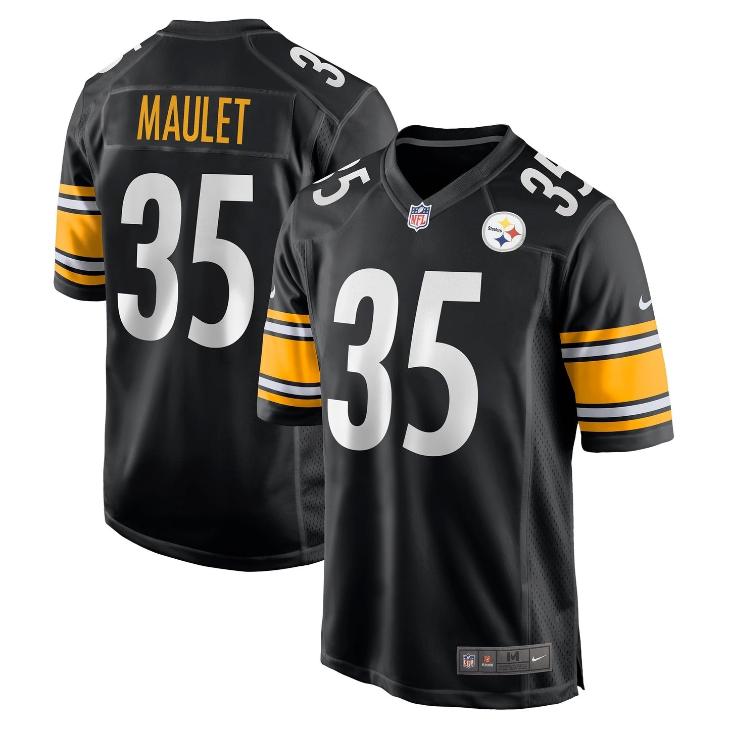 Men's Nike Arthur Maulet Black Pittsburgh Steelers Game Jersey