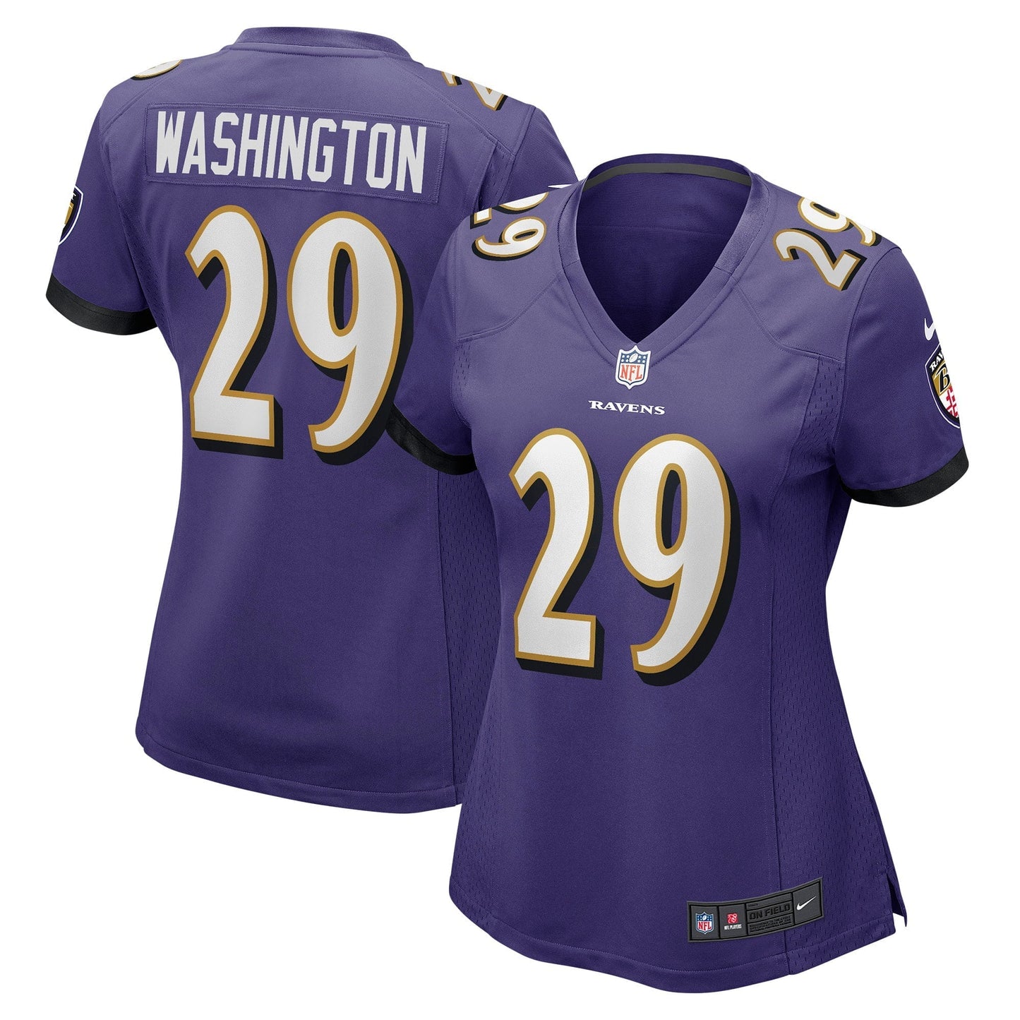 Women's Nike Ar'Darius Washington Purple Baltimore Ravens Player Game Jersey