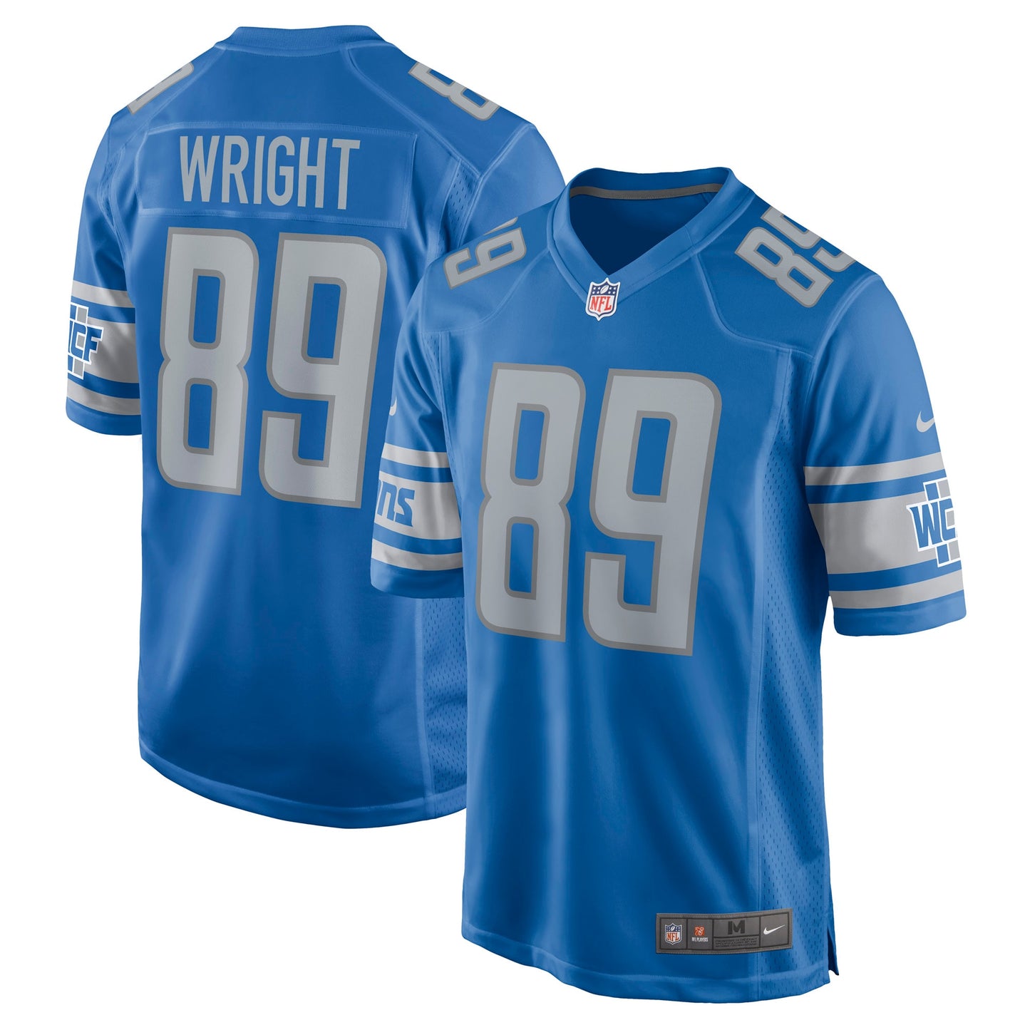 Brock Wright Detroit Lions Nike Game Jersey - Blue