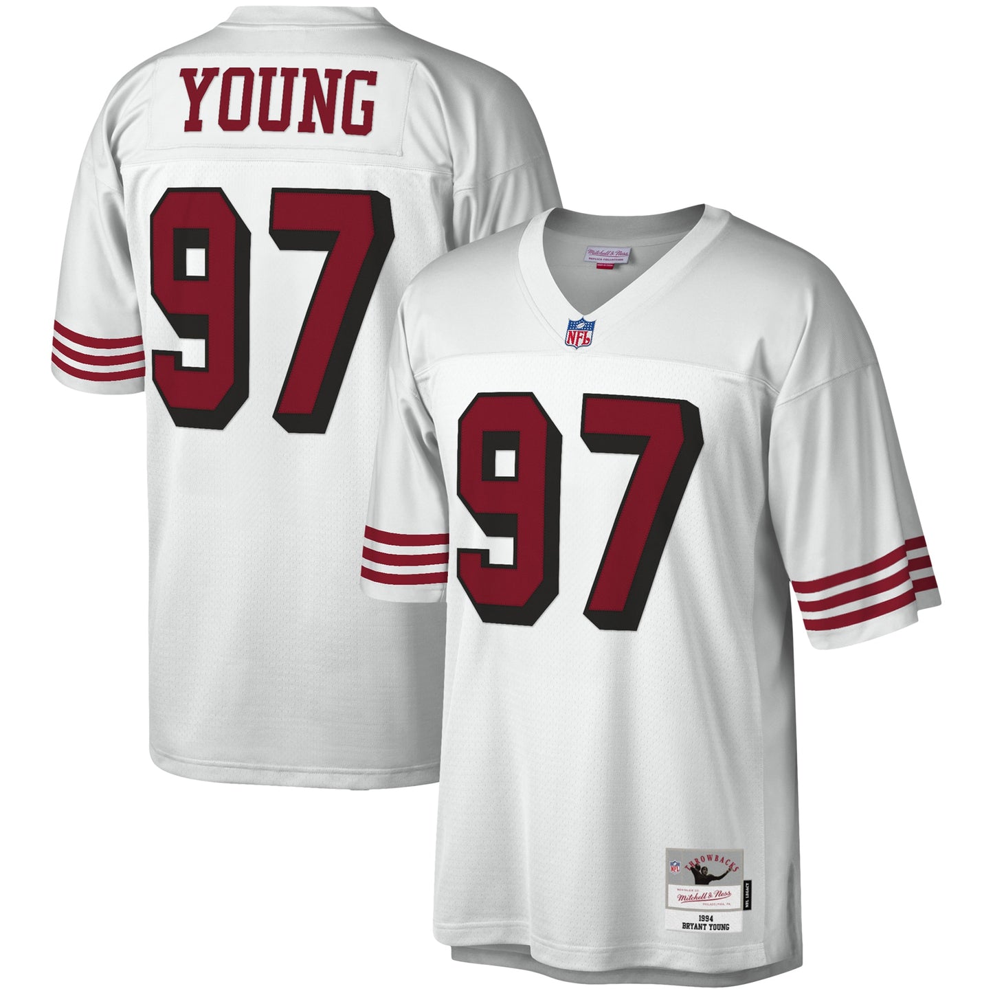 Bryant Young San Francisco 49ers Mitchell & Ness Legacy Replica Jersey - White