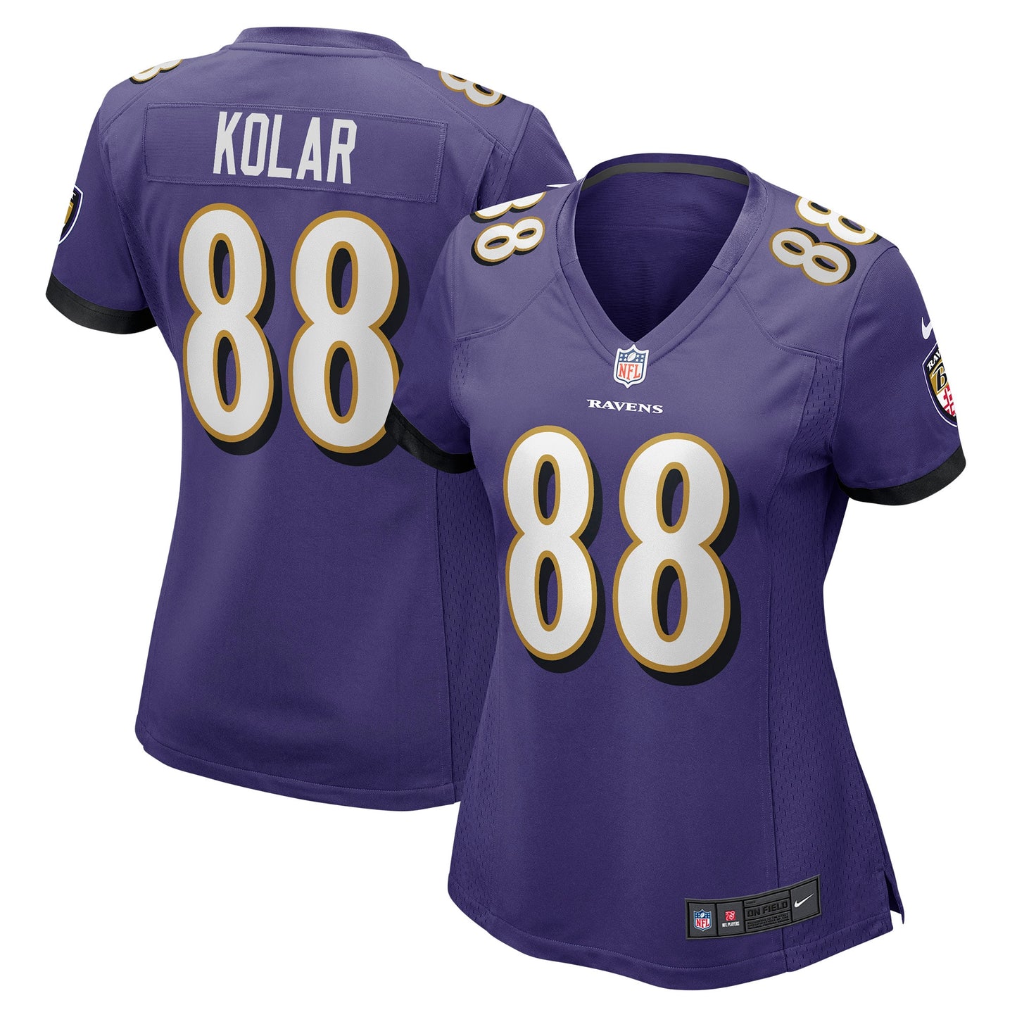 Charlie Kolar Baltimore Ravens Nike Women's Player Game Jersey - Purple
