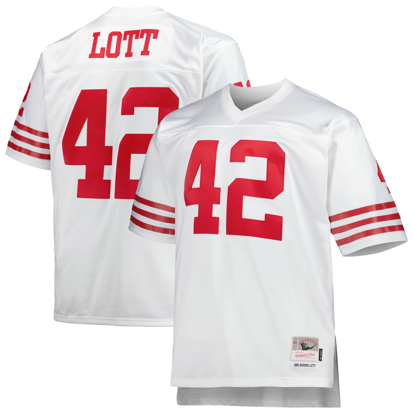 Ronnie Lott San Francisco 49ers Mitchell & Ness Big & Tall 1990 Retired Player Replica Jersey - White